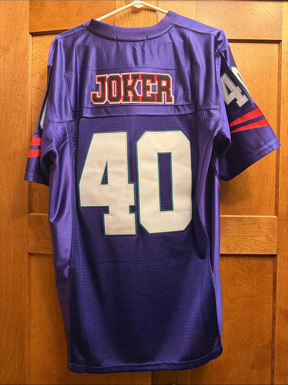 Vintage Purple 'Joker' Football Jersey with White #40 - Men sz L